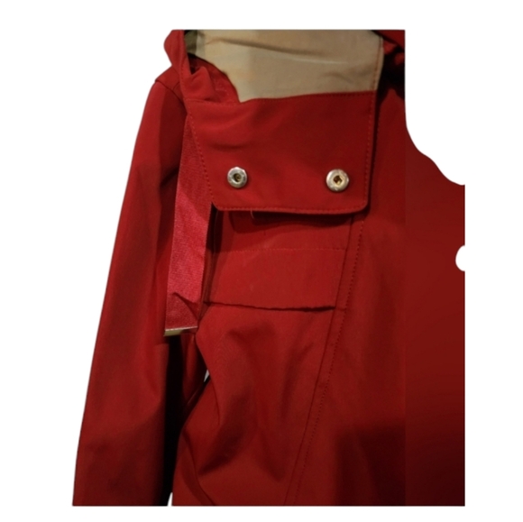 Jones New York red water resistant removeable hooded coat Size Med and Lg NEW - Picture 6 of 11